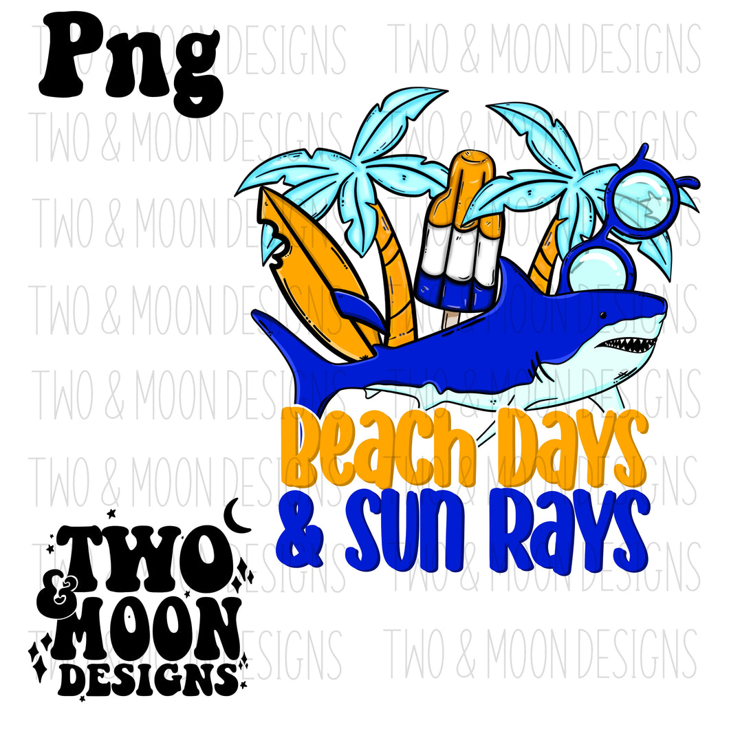 Beach days and sun rays png