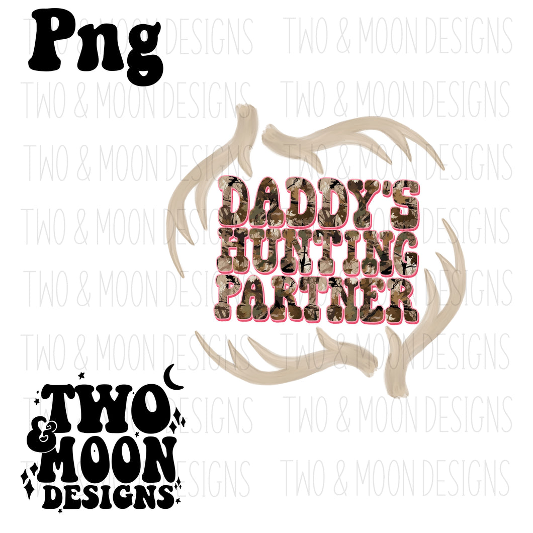 Daddy’s hunting partner with antlers png