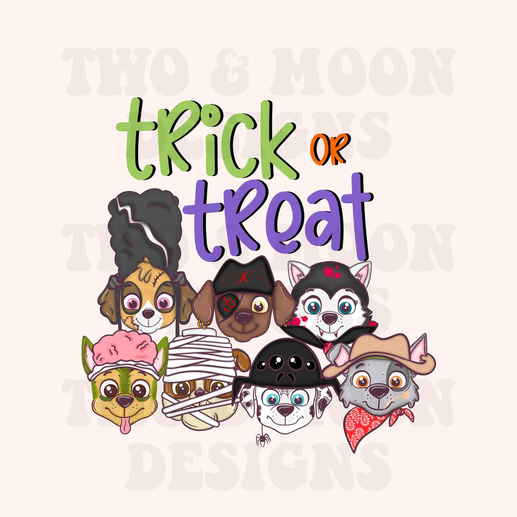 Spooky Pups Trick or Treat png