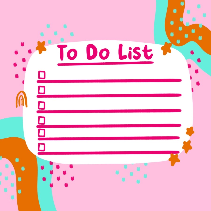 Pink  To Do List Sticky Notes